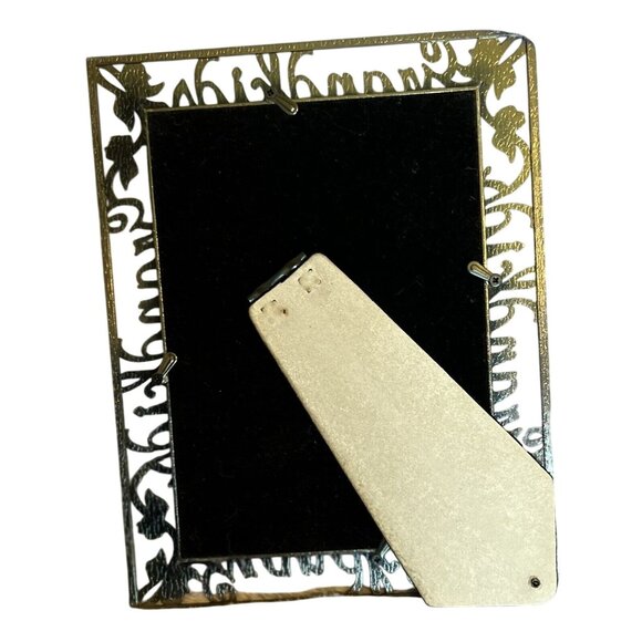 Lot of 2 Picture Frames Grandpa Wood Holds 4 X 6”, Grandkids Metal Holds 5 X 7" - Picture 4 of 6